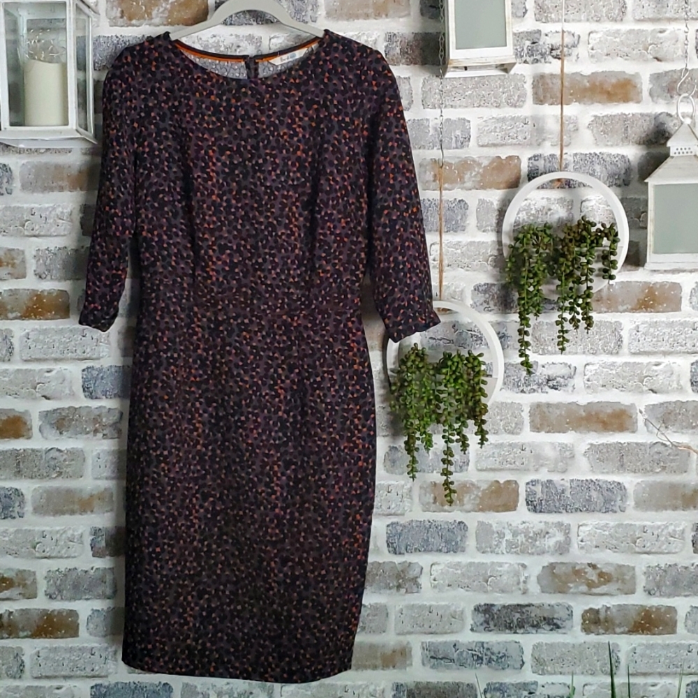 Boden Rosalind Dress, Watercolor dot print, Women's US8R.